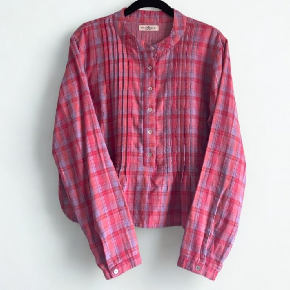Natural Life Montana Cotton Top Pink Lavender Plaid Size Small NWOT - Picture 3 of 7